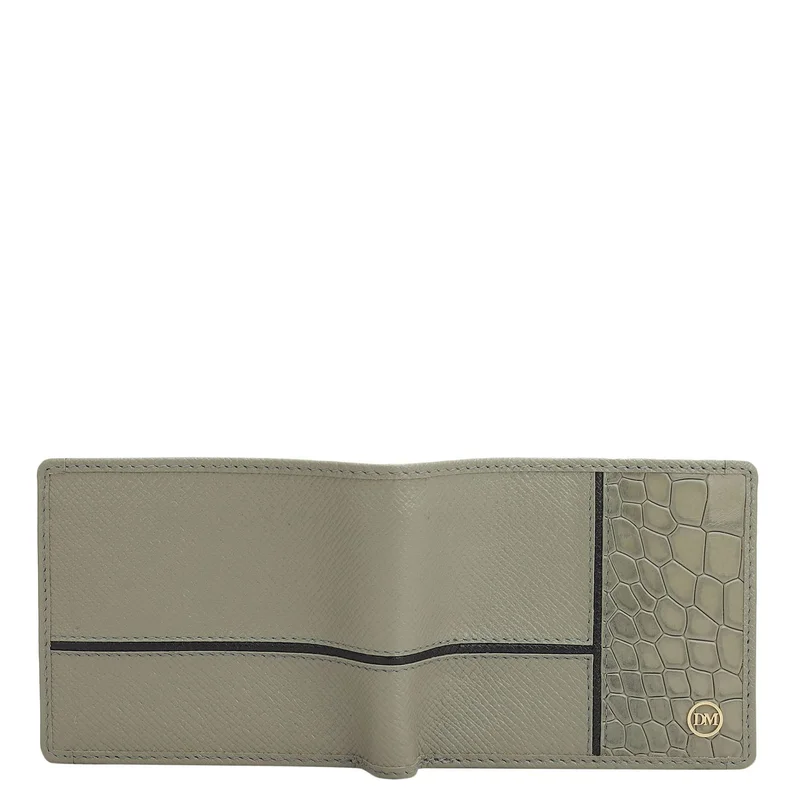 Da Milano Stone Grey Stone Grey Bifold Leather Mens Wallet for Men | Best Price UAE