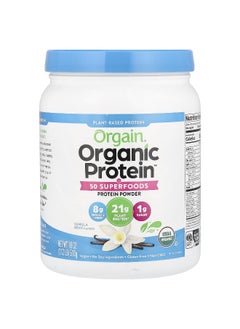 Orgain Orgain, Organic Protein™ Powder + 50 Superfoods, Plant-Based, Vanilla Bean, 1.12 lb (510 g)  - Image 1