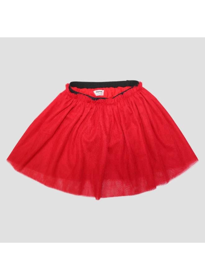playmore Red Ruffled Tulle Skirt - Image 1