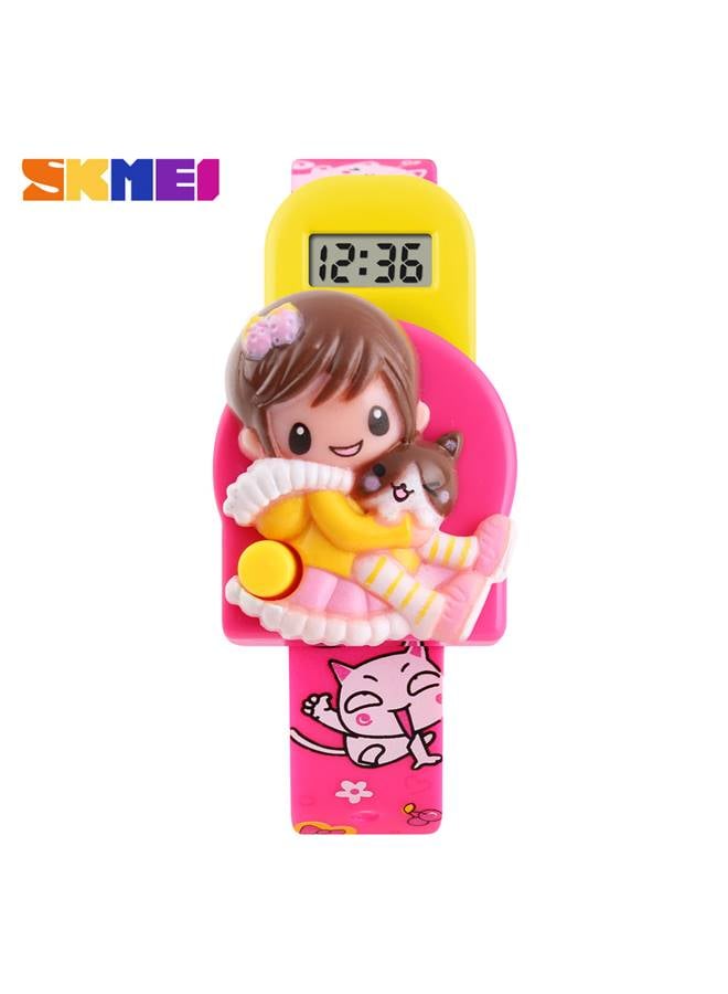 SKMEI SKMEI Cute Digital Creative Pink Girls Wrist Watch - Image 1
