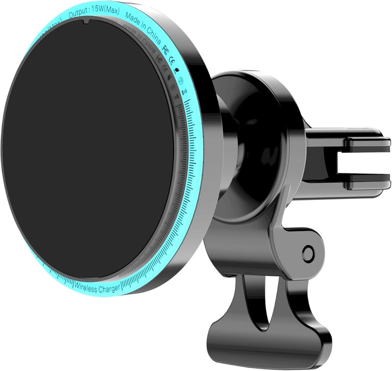 HIGHWAY Magnetic Car Mount & Wireless Charger | 15w | Black - Image 1
