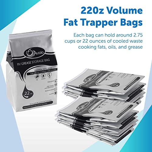 Aussio (15 Pack) Disposable Grease Storage Bags for Cooking Oil, Disposal RV Grease Bags for Kitchen Cooking - Temperature Up to 200℉ - Image 3