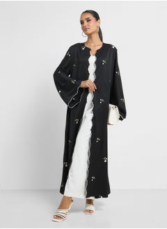 Khizana Abaya With Floral Motif  - Image 1