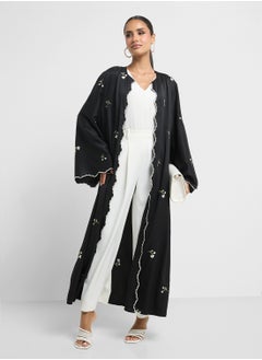 Khizana Abaya With Floral Motif  - Image 4