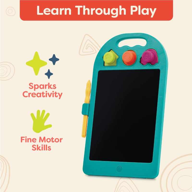 B. toys â€“ Magnetic Drawing Board â€“ 4 Animal Stamps â€“ Portable Sketcher â€“ Creative Toys For Toddlers, Kids â€“ 18+ Months â€“ Toulouse â€“ LapTrec - Image 3