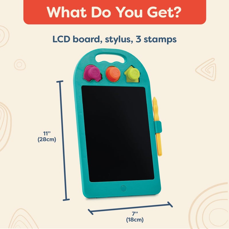B. toys â€“ Magnetic Drawing Board â€“ 4 Animal Stamps â€“ Portable Sketcher â€“ Creative Toys For Toddlers, Kids â€“ 18+ Months â€“ Toulouse â€“ LapTrec - Image 4