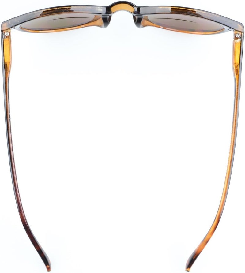 Eyekepper Key Hole Style Spring-Hinged Round Bifocal Sunglasses Sunshine Readers Black-Tortoise +2.5 - Image 4