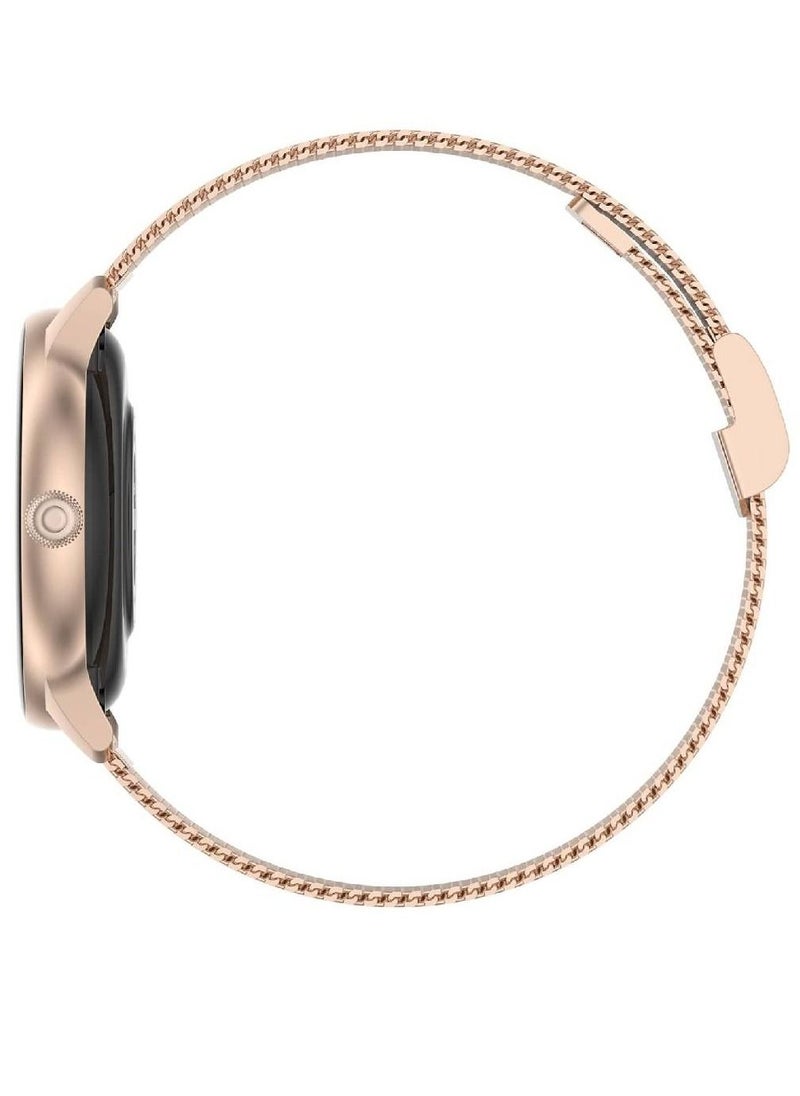 miYou Modern Style Woman Smart Watch with Metal Strap Blood Oxygen Heart Rate Monitor Gold  - Image 4