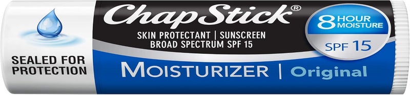 ChapStick Moisturizer Original Lip Balm Tubes, SPF 15 and Skin Protectant - 0.15 Oz (Pack of 3) Low maintenance - Image 2