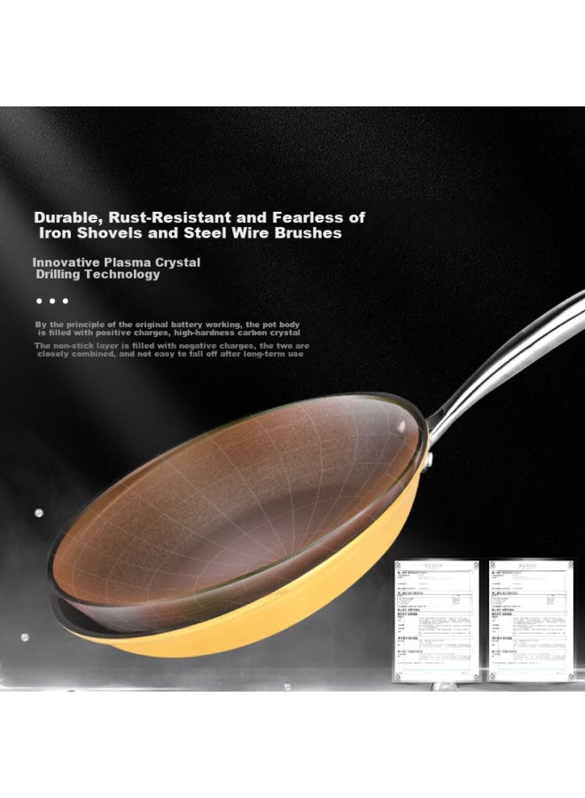 SHUEHO Treeko Non-stick Cast Iron Frying Pan Flat Bottom Pan For Home Use, Ideal For Frying Eggs, Steaks, Pancakes, Suitable For Gas Stoves And Induction Cooktops - Image 2