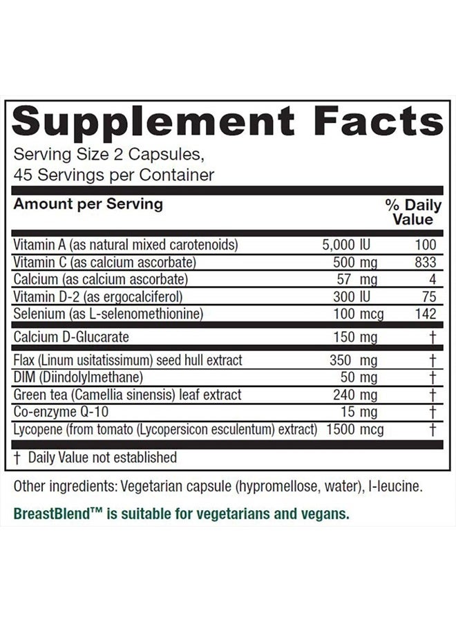 Vitanica BreastBlend, Breast Care Support, Vegan, 90 Capsules - Image 2
