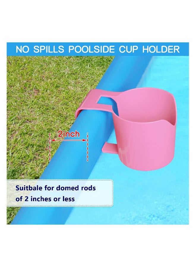 8-Pack Poolside Drink Holders for Above Ground Pools, No-Spill Cup Holders for Drinks, Fits Round Top Bars Up to 2 Inches, Essential Pool Accessories for a Relaxing Swim. - Image 5