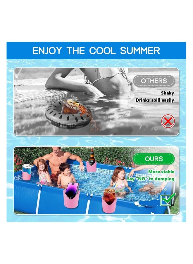 8-Pack Poolside Drink Holders for Above Ground Pools, No-Spill Cup Holders for Drinks, Fits Round Top Bars Up to 2 Inches, Essential Pool Accessories for a Relaxing Swim. - Image 4