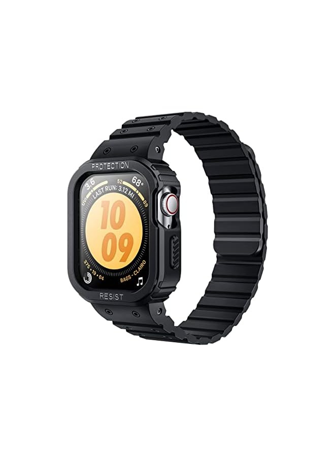 SUPCASE Unicorn Beetle Seal Case with Band for Watch Series 8/7/6/5/4/SE [45/44mm], Rugged Protective Case with Magnetic Soft Silicone Strap Bands - Image 1