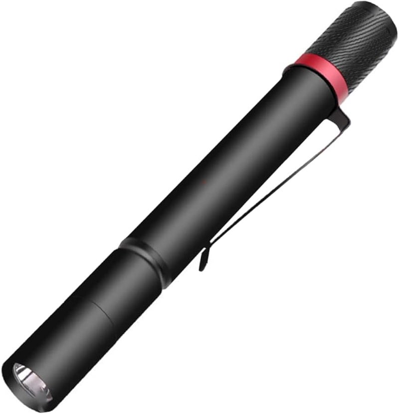 Artibetter LED Flashlight Pen Light Clip Portable High Low Beam for Camping Outdoor - Image 2
