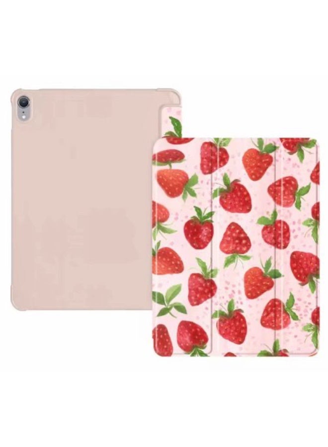 iPad case cover Shockproof Strawberry Pink Trifold Smart Tablet for iPad Air 11 M2 2024 Case for iPad Air 5 10.9 With Pencil Holder - Image 1