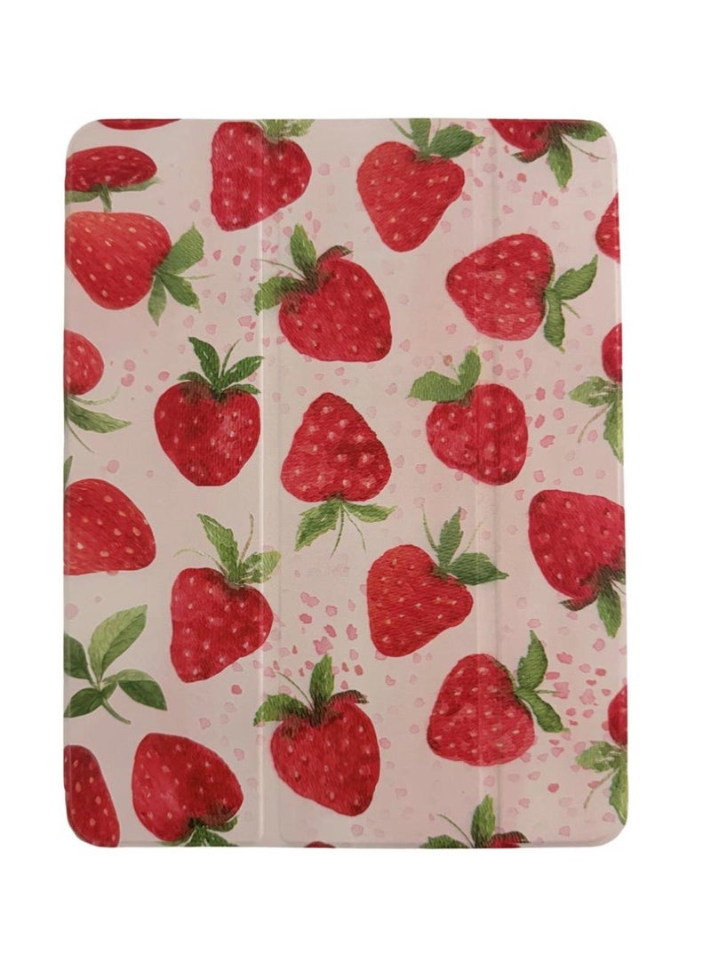 iPad case cover Shockproof Strawberry Pink Trifold Smart Tablet for iPad Air 11 M2 2024 Case for iPad Air 5 10.9 With Pencil Holder - Image 2