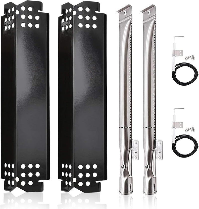 Criditpid Grill Replacement Parts for Nexgrill 2 Burner 720-0864M, 720-0864, 720-0830H, 720-0888N, 720-0864R, Grill Heat Plate Shields, Burners and Igniters for Nexgrill 720-0864M Replacement Parts - Image 1