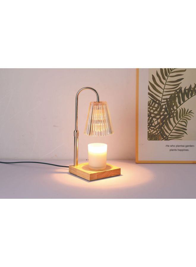 Adjustable Height Aromatherapy Lamp Melting Candle Lamp Timer Dimming Table Home Atmosphere-Specifications:British Version-220V-Size:Walnut Base + Eight-petal Lotus + Dimmer Switch  - Image 5