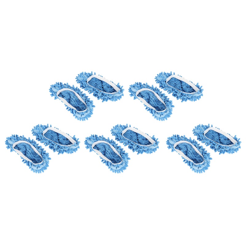 10Pcs Chenille Mop Slippers Multifunction Floor Cleaning Shoes Dust Cleaner AccessoryBlue - Image 1