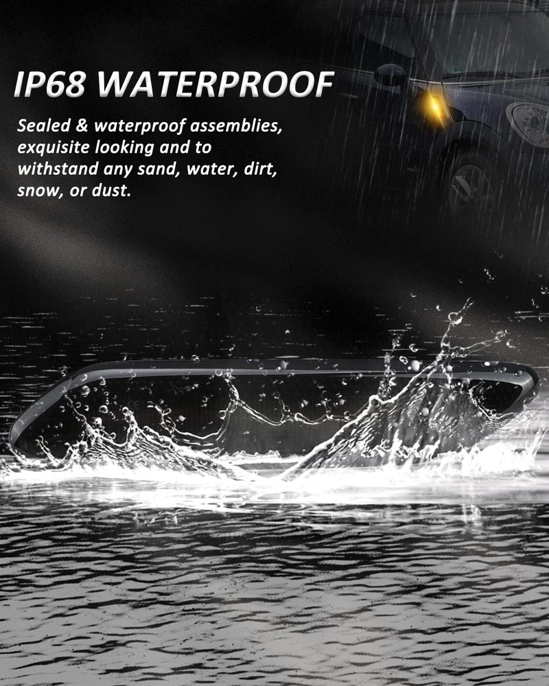 Bestview LED Side Marker Lights Assembly for Mini Cooper R60 R61 Countryman Paceman 2011-2016, Sequential Blink Amber Light Smoked Lens 2PCS - Image 5