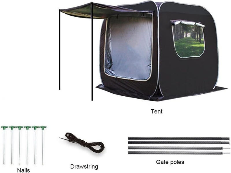 CKJXCVB Tent Outdoor Car Rear Roof Camping Tent Universal SUV Family Multi-function Awning Self-driving Travel Portable Equipment Picnic(Black-Package 1) - Image 2