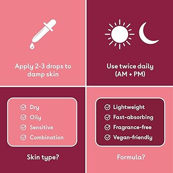 Q+A QA Hyaluronic Acid Facial Serum A hydrating Hyaluronic Acid serum for healthy and plump skin Works as a moisturiser for your face Vegan Friendly Fragrance Free 30ml1floz - Image 4