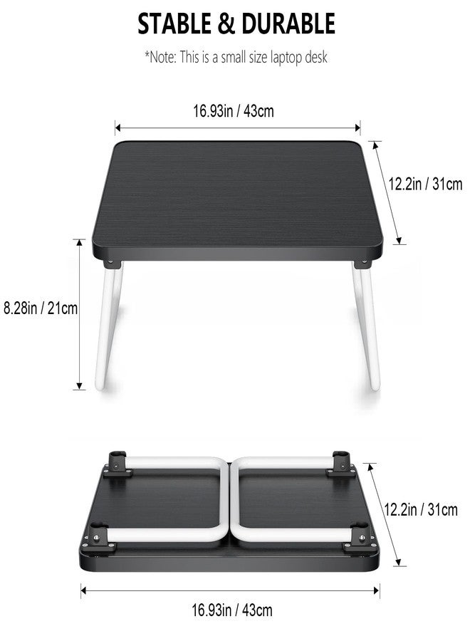 promitop Lap Desks Laptop Tray for Bed or Couch,Portable Breakfast Serving Tray with Folding Legs,Foldable & Lightweight Mini Table, Laptop Stand for Working, Reading and Writing,Black - Image 3