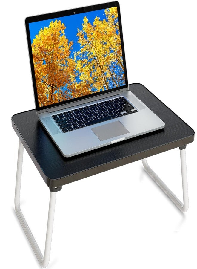 promitop Lap Desks Laptop Tray for Bed or Couch,Portable Breakfast Serving Tray with Folding Legs,Foldable & Lightweight Mini Table, Laptop Stand for Working, Reading and Writing,Black - Image 1