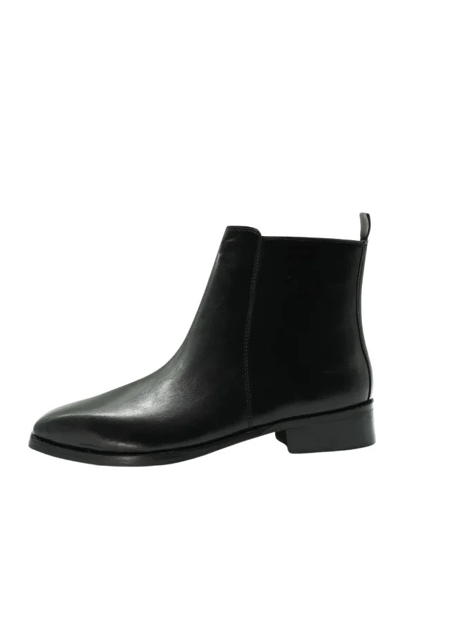 Brenvick Brenvick Vittorio Men's Black Classic Square-Toe Chelsea Boots - Premium Side Zipper Leather Ankle Boots