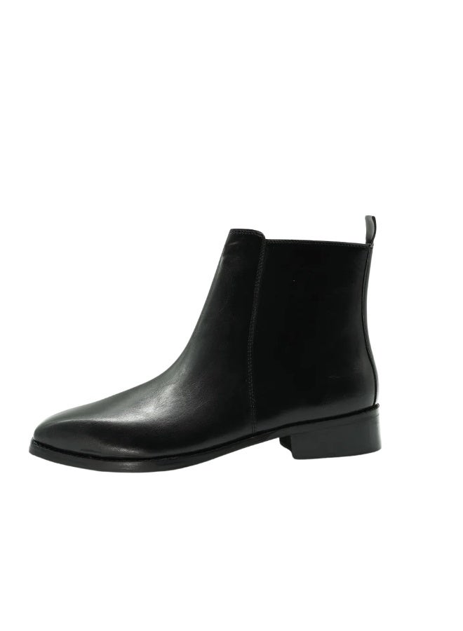 Brenvick Vittorio Men's Black Classic Square-Toe Chelsea Boots - Premium Side Zipper Leather Ankle Boots - Image 2