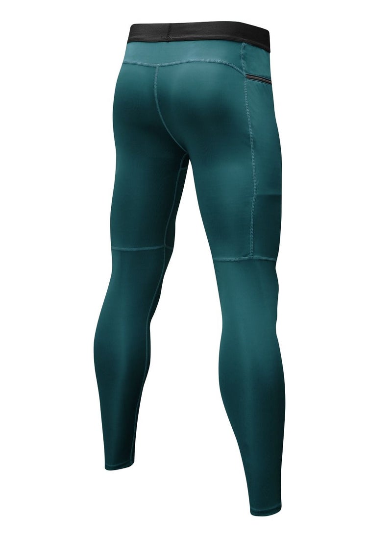 Loquat - Men Quick Dry Breathable Elastic Running Trousers Blue - Image 1