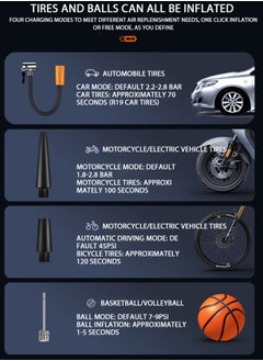 FPC Car Air Pump Air Compressor 12V 150PSI Electric Wireless Portable Tire Inflator Pump for Motorcycle Bicycle Car Tyre Ball  - Image 2