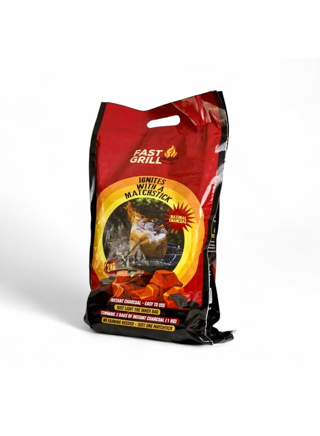 اكياس فحم فاست جريل فورية الاشتعال - 2 كيلو - Image 2