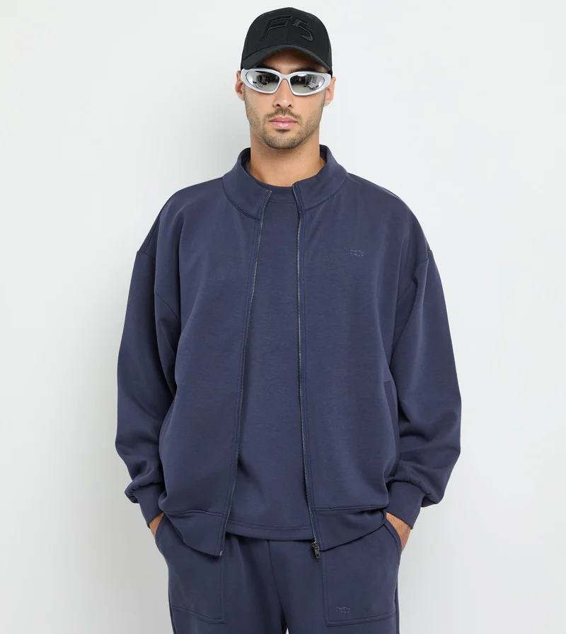 إف5 سويت شيرت رجالي بسحاب بقصة منتظمة