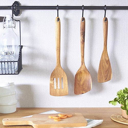 FAAY Teak Wooden Slotted Spatula Turner | Durable, Healthy, High Moist Resistance Teak Wood Spatula for Non Stick Cookware - Image 4