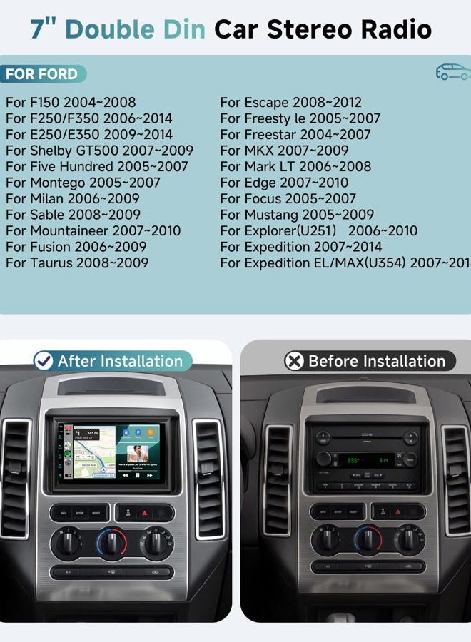 Sellrich 4 Core+64G Android Car Radio for Ford F150 2004-2008, Ford F250/F350 2006-2014,with Wireless Carplay Android Auto DSP, 7 inch HD IPS Touch Screen Bluetooth Car Stereo with GPS WiFi FM/RDS SWC Camera - Image 2