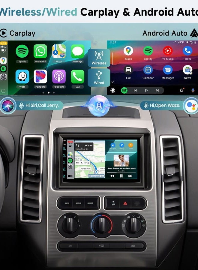 Sellrich 4 Core+64G Android Car Radio for Ford F150 2004-2008, Ford F250/F350 2006-2014,with Wireless Carplay Android Auto DSP, 7 inch HD IPS Touch Screen Bluetooth Car Stereo with GPS WiFi FM/RDS SWC Camera - Image 4