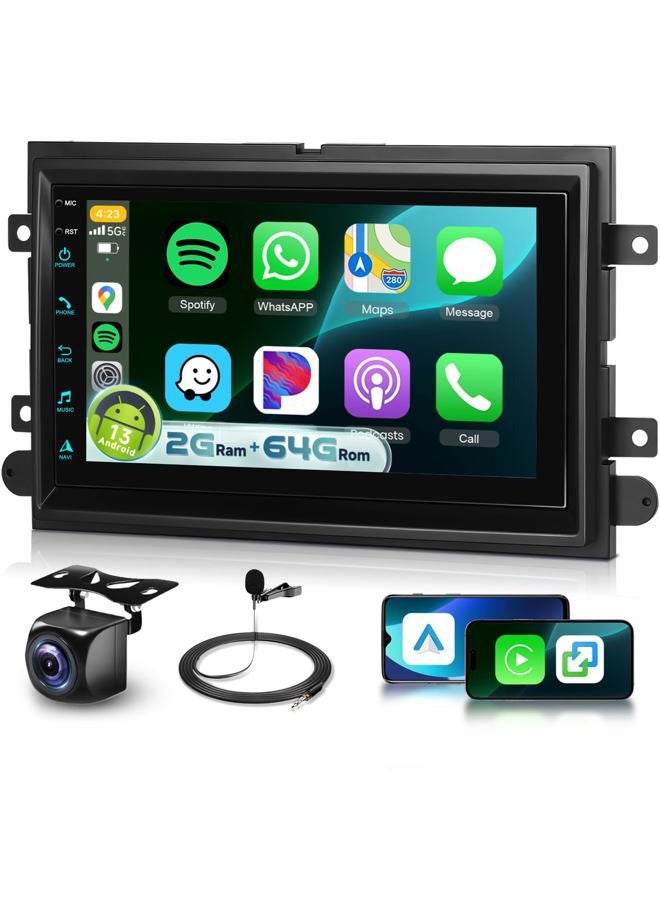 Sellrich 4 Core+64G Android Car Radio for Ford F150 2004-2008, Ford F250/F350 2006-2014,with Wireless Carplay Android Auto DSP, 7 inch HD IPS Touch Screen Bluetooth Car Stereo with GPS WiFi FM/RDS SWC Camera - Image 1