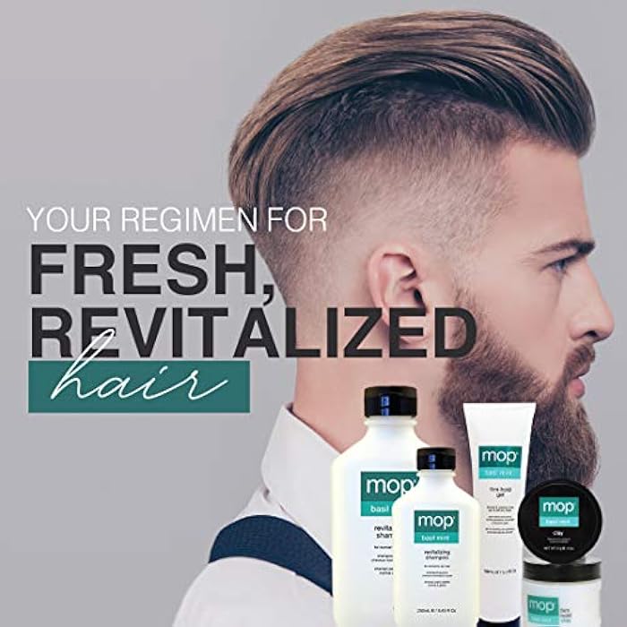 MOP Basil Mint Revitalizing Shampoo for Normal to Dry Hair - Controls Oil, Non-Drying Hair & Scalp Cleanser - Adds Shine - Image 2