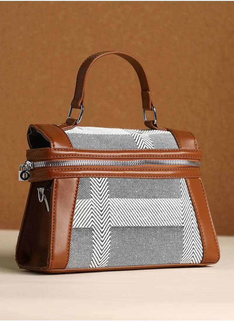 صوص هاوت Women's The Epistola Hand Bag - Tan Brown & Midnight Black