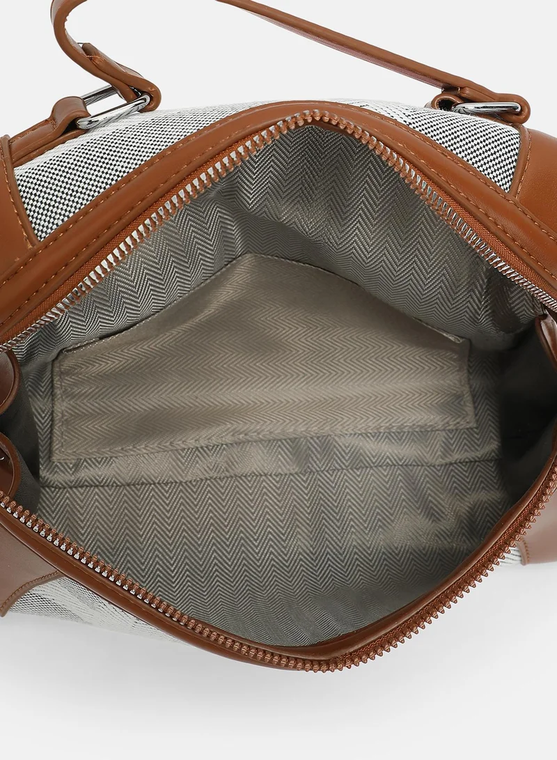 Haute Sauce Women's The Epistola Hand Bag - Tan Brown & Midnight Black