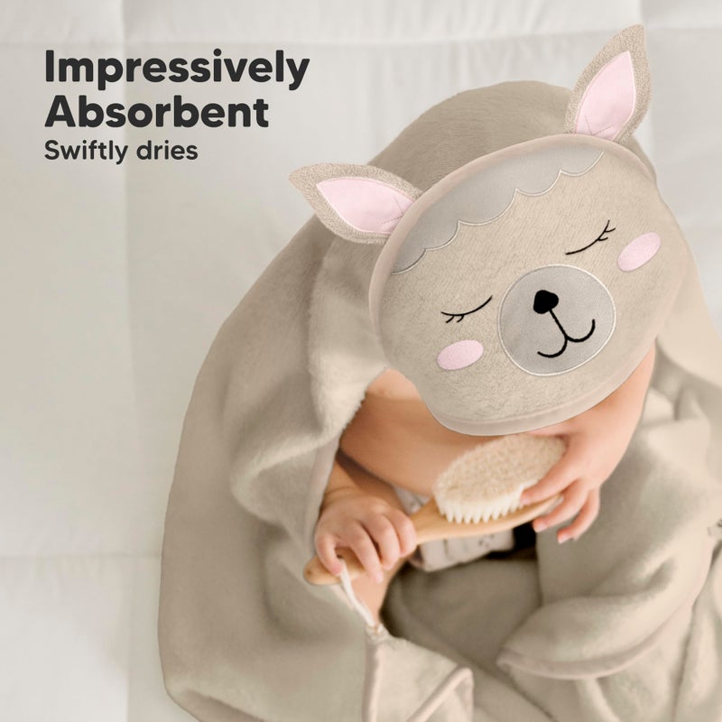 KeaBabies Hooded Baby Towel for Newborn - Viscose Derived from Bamboo Large Baby Bath Towels with Hood for Boys, Girls, Toddler, Extra Absorbent & Soft Newborn Bath Essentials (Alligator, Regular) - Image 5