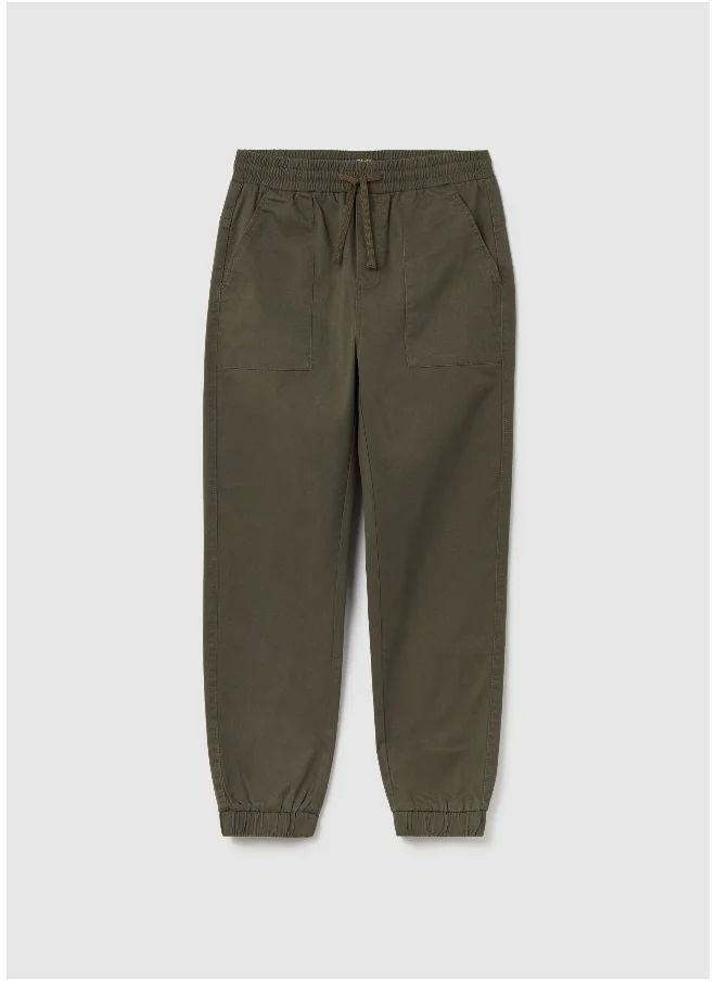 او في اس Twill joggers with drawstring