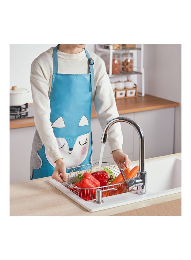 NIBEMINENT Waterproof Cartoon Cooking Apron Blue - Image 3