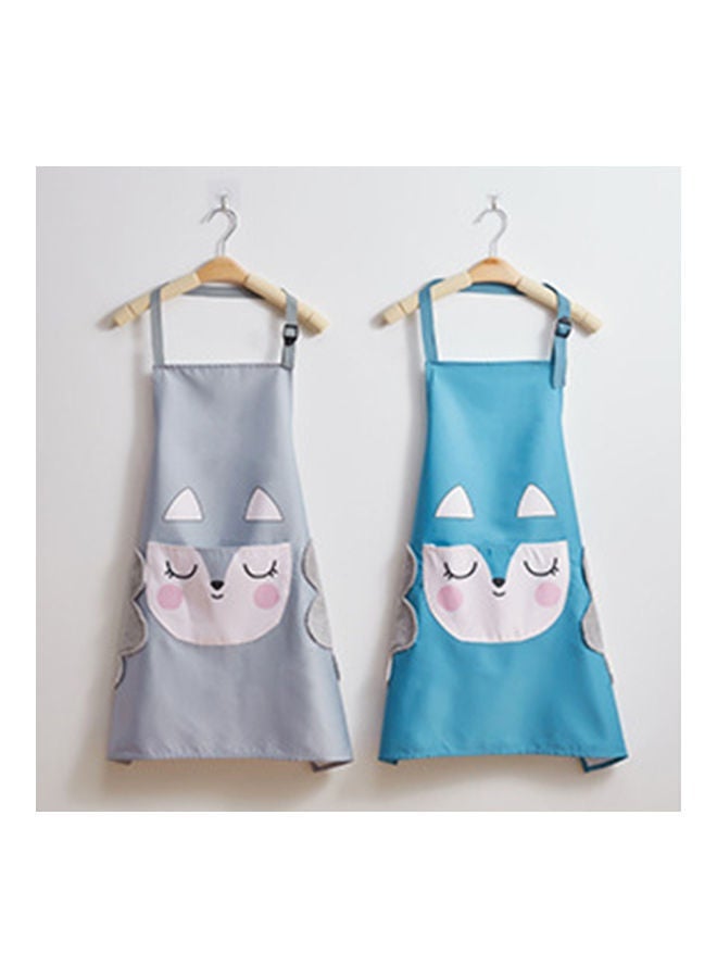 NIBEMINENT Waterproof Cartoon Cooking Apron Blue - Image 2