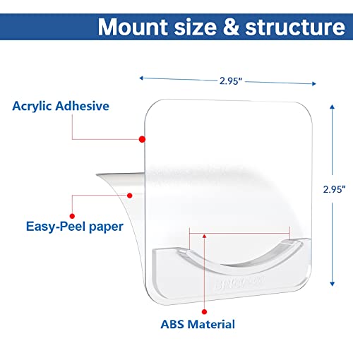 BRIOFOX Adhesive Shower Curtain Rod Holder | No Drilling | Invisible Wall Mount Holder | Transparent Rod Retainer, 2 Pack(Rod Not Included) - Image 5