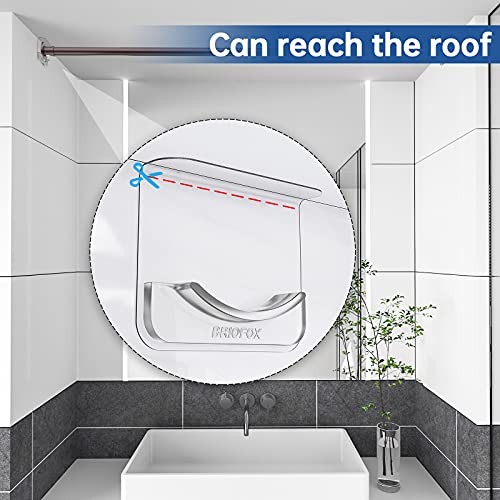 BRIOFOX Adhesive Shower Curtain Rod Holder | No Drilling | Invisible Wall Mount Holder | Transparent Rod Retainer, 2 Pack(Rod Not Included) - Image 3