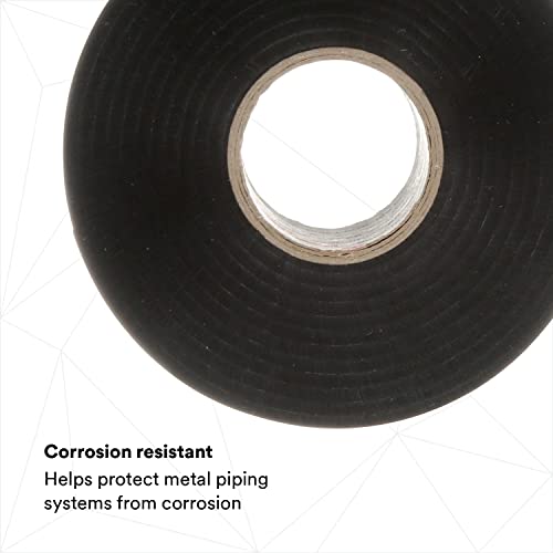 3M 80014000469 Scotchrap Vinyl Corrosion Protection Tape 50, Unprinted, roll, 1 in x 100 ft Black- Carton, Foot - Image 2