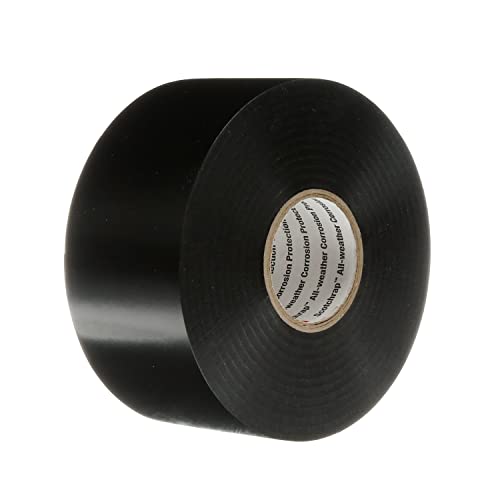 3M 80014000469 Scotchrap Vinyl Corrosion Protection Tape 50, Unprinted, roll, 1 in x 100 ft Black- Carton, Foot - Image 1